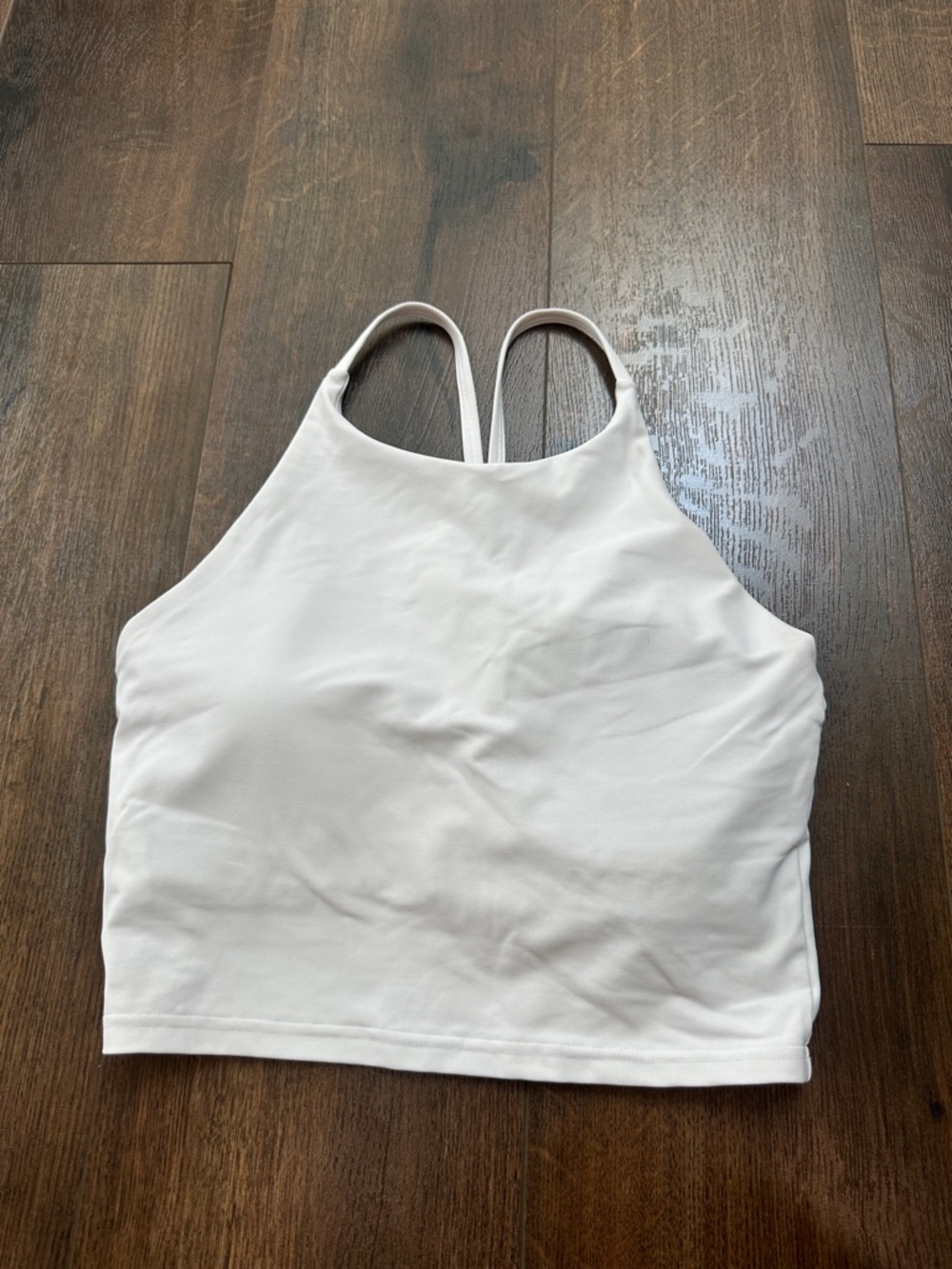 Old Navy Athletic White High Neck Cropped Tank Top